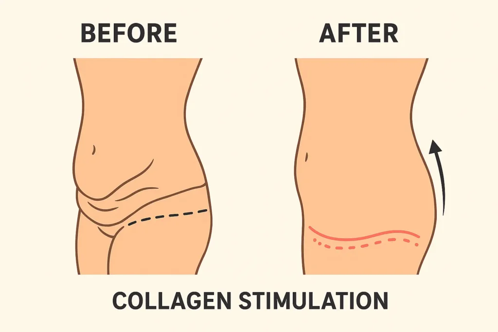 Before and after results for sagging skin after weight loss injections Coatbridge