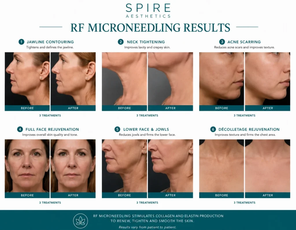 RF Microneedling Skin tightening Coatbridge results